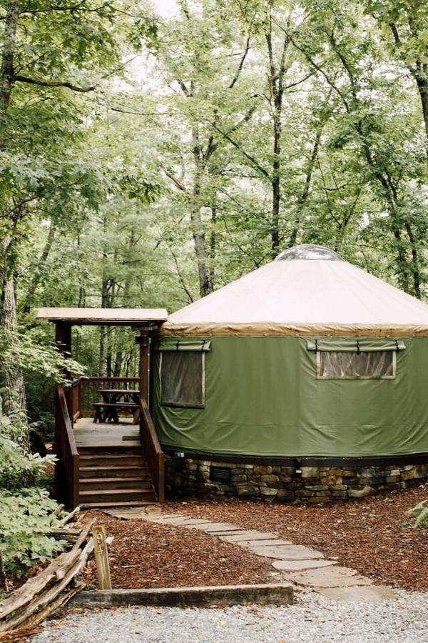 Tuckaseegee @ Sky Ridge Yurts Bryson City Buitenkant foto